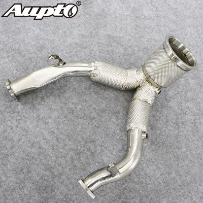 China 304 Stainless Steel Downpipe Front Pipe High Flow Catted Stainless Steel For AUDI A6-c8-allroad-3.0T 2019- for sale