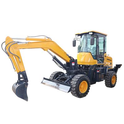 China Multifuction good quality 8.5ton efficient mini digger digger wheeled excavators hydraulic wheel digger for sale for sale