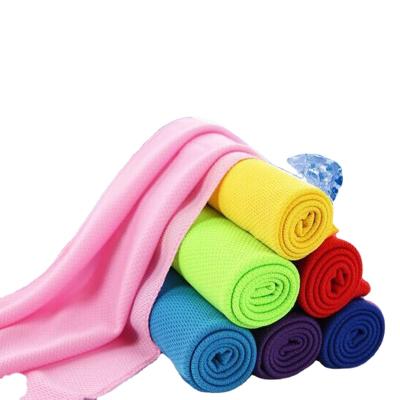 China Custom super cool instant neck moq microfiber pva ice stockings cooling towel sports tablet for sale