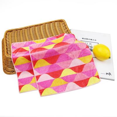 China Custom Eco Friendly Small Soft Pink Cotton Digital Printing 100% Hand Towels for sale