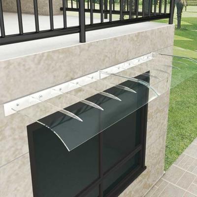 China Clear Plastic PC Awning Canopy Polycarbonate Air Conditioner Awning for sale
