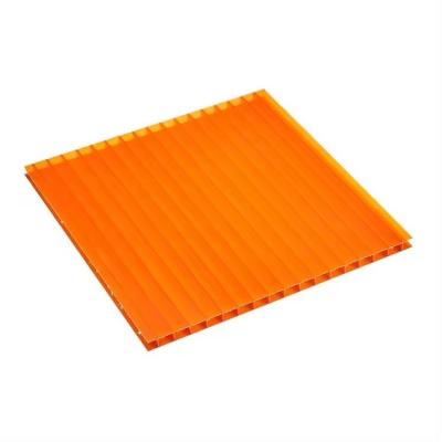 China Poly Carbonate Roof Frosted Crystal Polycarbonate Sheet Twin Wall Polycarbonate Hollow PC Sun Sheet for sale