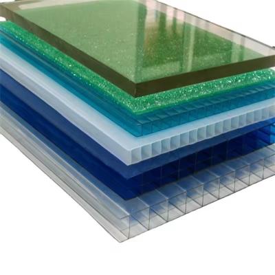 China High Quality Transparent 8mm Hollow Twin Wall Polycarbonate Sheet / PC Hollow Sheet / Polycarbonate Hollow Sheet Fireproof Pc sheet for sale