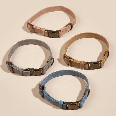 China Personalized Manufacturer Wholesale Dog Accessories Collar Bulk Adjustable Leather Dog Collar for sale