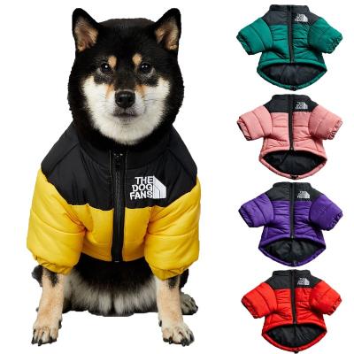 China Sustainable Wholesale The dog face Fasion winter coats jacket pet apparel designers dog clothes dog big size for sale