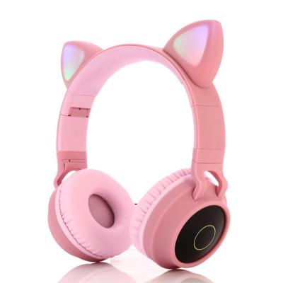 China Wholesale 2020 Hot Sale New Student Headband Cat Ear Headset Cartoon Gaming Headphones Cute Wireless Cell Phone Headset for sale