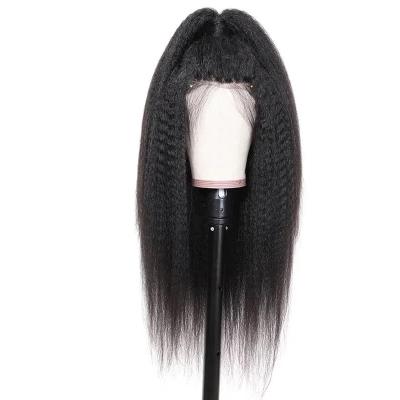 China Curly Straight Wigs Luxury Curly Straight Virgin Cuticle Aligned Peruvian Hair Pre-plucked Curly Straight Lace Front Wigs for sale