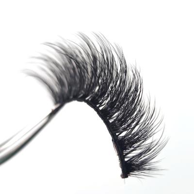 China High Quality Natural Mink Eyelashes Cruelty Free 3D Faux Vegan Mink Eyelashes for sale