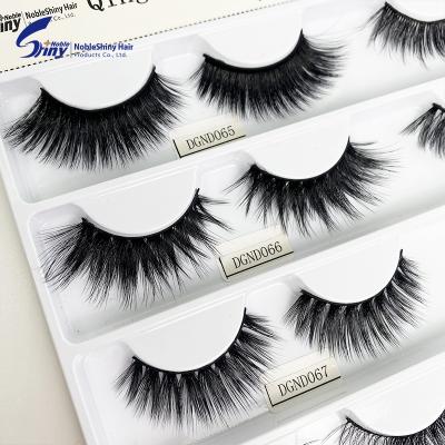 China Natural Wholesale Private Label Faux Mink Eyelashes Vendor Own Brand Vegan 3d False Eyelash Strip Full False Mink Lashes for sale