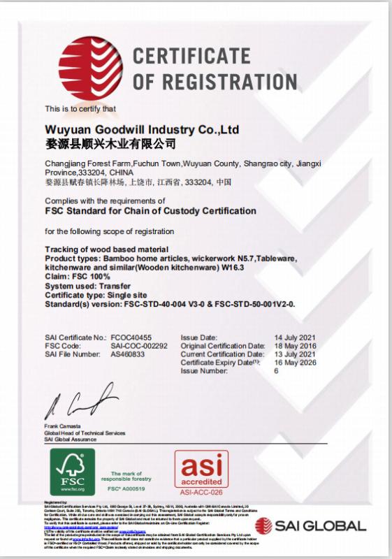 FSC - Wuyuan Goodwill Industry Co., Ltd.