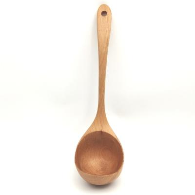 China Sustainable Wooden Water Scoop Spoon Universal Wooden Scoop Spoon Pocket Dipper Kitchen Utensil for sale