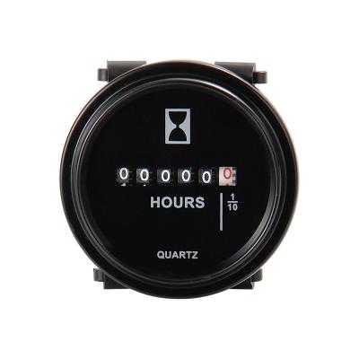 China Runleader 24V Industrial DC Quartz Round Hour Meter For Marine Boat Engine for sale