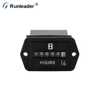 China Runleader DC 12V 24V 36V 48V 60V 72V Mechanical Engine Hour Meter Generator Hour Meter 6-50 Volt for sale