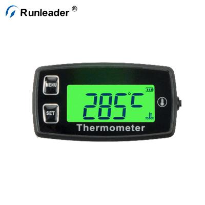 China Plastic Green Backlight Double Channel Water Oil Thermometer Temperature Gauge For Mower Motorcycle for sale