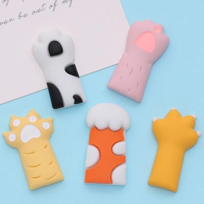 China New Environmentally Friendly Cute Handmade Cat Claw Cream Glue Mobile Phone Case Resin Patch Water Cup Decoration Jewelry Accessories Diy for sale