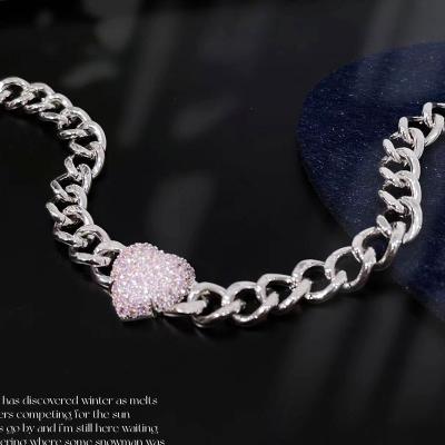 China Pink Bracelet Ring Four Dresses Fashion Accessories Microscope Environmental Friendly Zirconium Cakes LikeHot Sale Necklace Earrings for sale