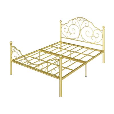 China Other Modern Double Bed Hotel Modern Hotel Bedroom Metal Frame Kids Single Bed Furniture Iron Metal Frame Adult Bed for sale