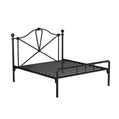 China Modern Metal Fashion Black Bookshelf With Metal Frame Home Bed Double Bedside Floor Single People for sale