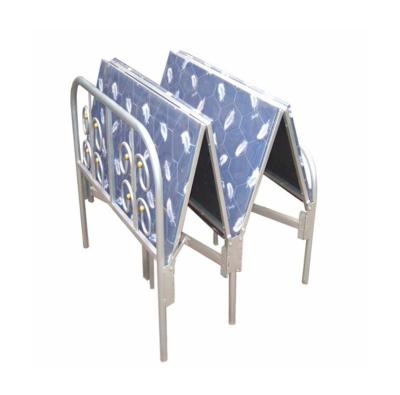 China Wholesale Foldable Folding Bedstead Wholesale Foldable Metal Single Bed Metal Adult Military Folding Bed for sale