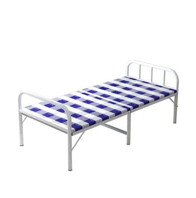 China 2022 Classic Foldable Bed Frame Metal Folding Steel Folding Bed With Mattress Base for sale