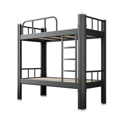 China Modern School Dorm Loft Bunk Bed With Metal Adult School Bed Attic Storage Dormitory Steel Bunk Bed for sale