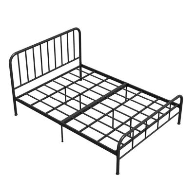 China Hotel Apartment Iron Frame Bed Bedroom Furniture (Size) Metal Bedroom Adjustable Single Double Bed Children for sale