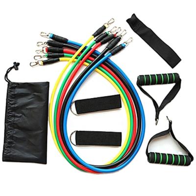 China Wholesale TPE/Nylon Fitness Home Exercise 11 Sets Resistance Bands for sale