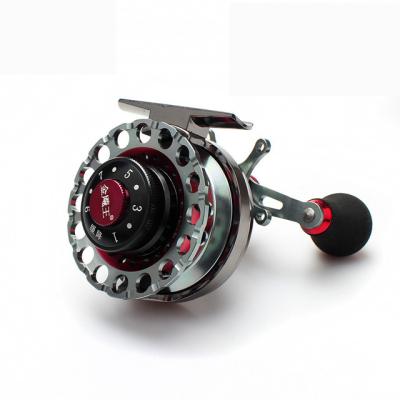 China Aluminum All Metal Fly Fishing Wheel Super Hard 6+1BB CNC Cut Out Wire Cup Ice Fishing Wheel Boat Raft Reels for sale