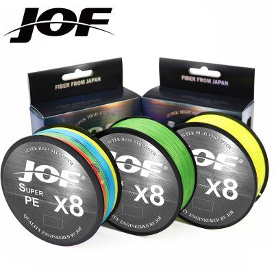 China Float marker JOF 8 braided fishing line 150m pe braided multifilament pe fishing line12LB-100LB for sale