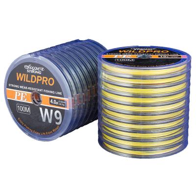 China Float Cue 100m 9 Strands Braided Fishing Lines 0.8#-12.0# Carp Fishing Braid Multifilament PE Fishing Line for sale