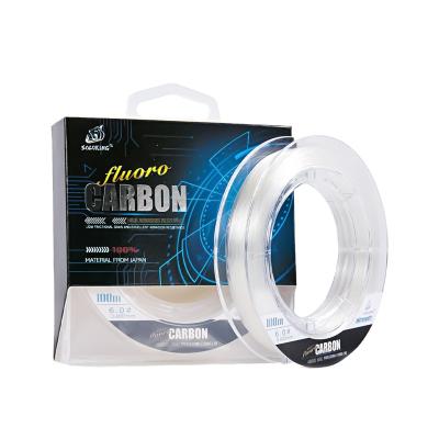 China 100% Fluorocarbon High Strength Sinking Fishing Line Leader 3-35LB Strong Monofilament 50m 100m Casting Line For Saltwater Freshwater Bass for sale