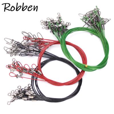 China Robben's Anti-winding 150LB 50cm Sea Pole Braided Wire Fishhook Combo Twine Hooks Barbed Fishhooks for sale