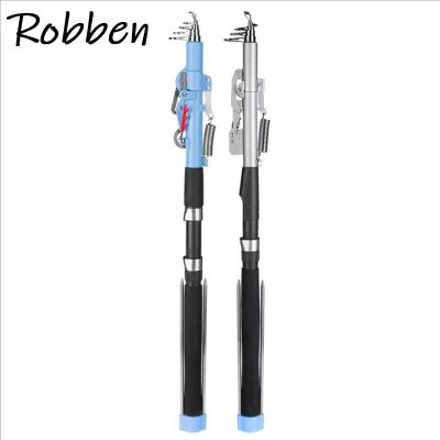 China Robben Rod High Quality 1.8M 2.1m 2.4m 2.7m China Fishing Rod Automatic Sea River Lake Stainless Steel Fishing Spinning Telescopic Rod for sale