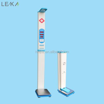 China Electronic LED Display Screen Coin Operated Height Weight Function Height And Weight Scale Foldable Body With RS232 for sale