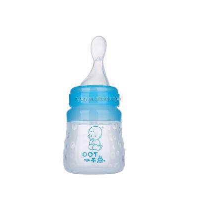 China BPA logo OEM ODM silicone baby bottle spoon feeder silicone spoon portable custom bottle for sale