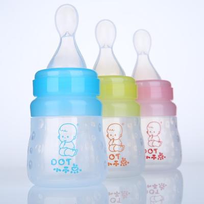 China Wholesale Bpa Bpa Baby Feeding Spoon Free Feeder Bottle Soft Silicone Spoon Bottle Feeding Spoon for sale