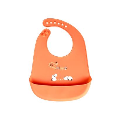 China Waterproof Silicone Bibs Washable Baby Maker Food Grade Feeding Bib Custom Baby Bib for sale