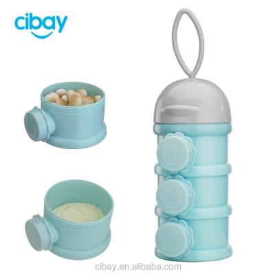 China High Quality Customized BPA Free Logo Baby Milk Powder Portable 3 Layer Storage Container for sale