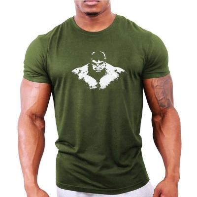 China Mens Gym  T Shirt For Fitness Bodybuilding Slim Fit Muscle T Shirt O-Neck for sale