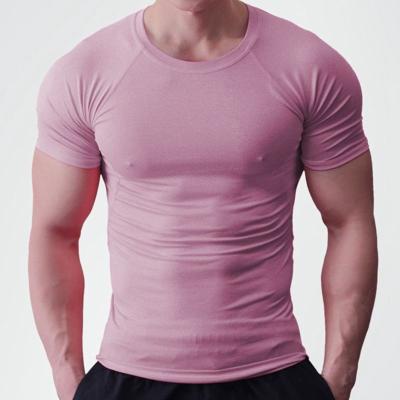 China Men Training Summer Cotton T Shirts Breathable Blank Plain Stretch for sale