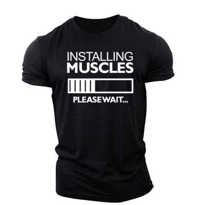 Chine Breathable Men Gym Fitness Shirts Casual Custom With Logo Print à vendre