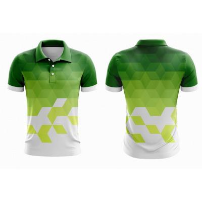 China Sublimated Men Golf Polo Shirts Turtleneck Collar Casual Style for sale