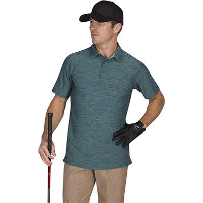 China Casual Short Sleeve Men Golf Polo Shirts Heather Color Quick Dry for sale