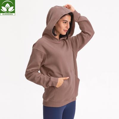 China 2020 New Loose Thick Women Yoga Exercise Shirts Breathable Running Leisure Outdoor Sweater Teams Hoodies for sale