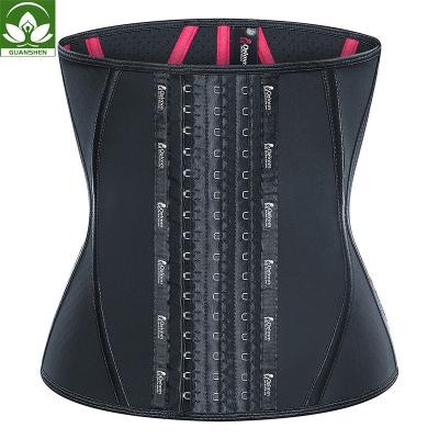 China Lady Mesh Firm Waist Trainer Belt Antibacterial Breathable Adjustable Tummy Control Slimming Body Shaper Workout Latex Corset for sale