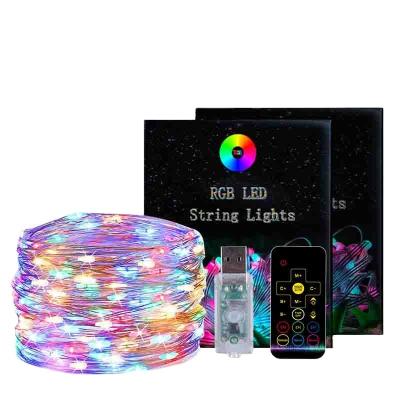 China Good Smart Water Resistance Waterproof Led String Light USB 16.4ft 32.8ft Multicolor Cake Godmother RGB Led Pixel String Christmas Lamp Indoor Outdoor Outdoor String for sale