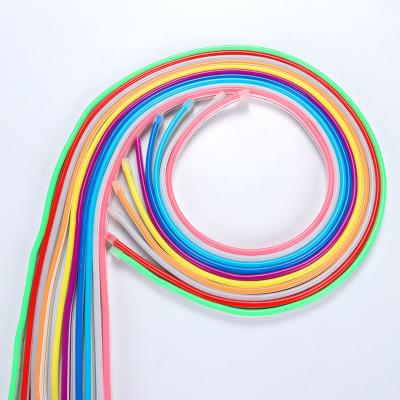 China Custom theme park theme park neon lights single color 5M cuttable flexible led ultra thin neon rope light led neon tube 12V home decor for sale