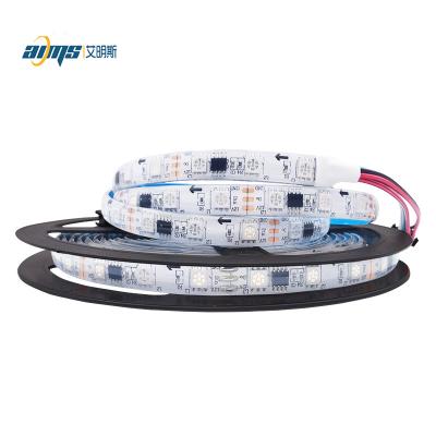 China Customized decorative lighting magic dream led strip 5M Mix color DC12V 60leds RGB LED flexible strip pcb10mm Digital led pixels pixel lights for sale