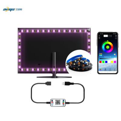 China Flexible RGB LED Light Strip 5050SMD DC5V LED Lamp RGB LED Strip 5M TV Screen Backlight Diode Waterproof/Moistureproof/Dustproof Desktop Strip for sale