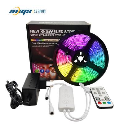 China Good Water Resistance LED Strip Light Tuya Wifi RGBIC Waterproof Outdoor Home 5M 10m IR APP Color TV Sync Music Lamp Remote Control Multi Smart Strip for sale